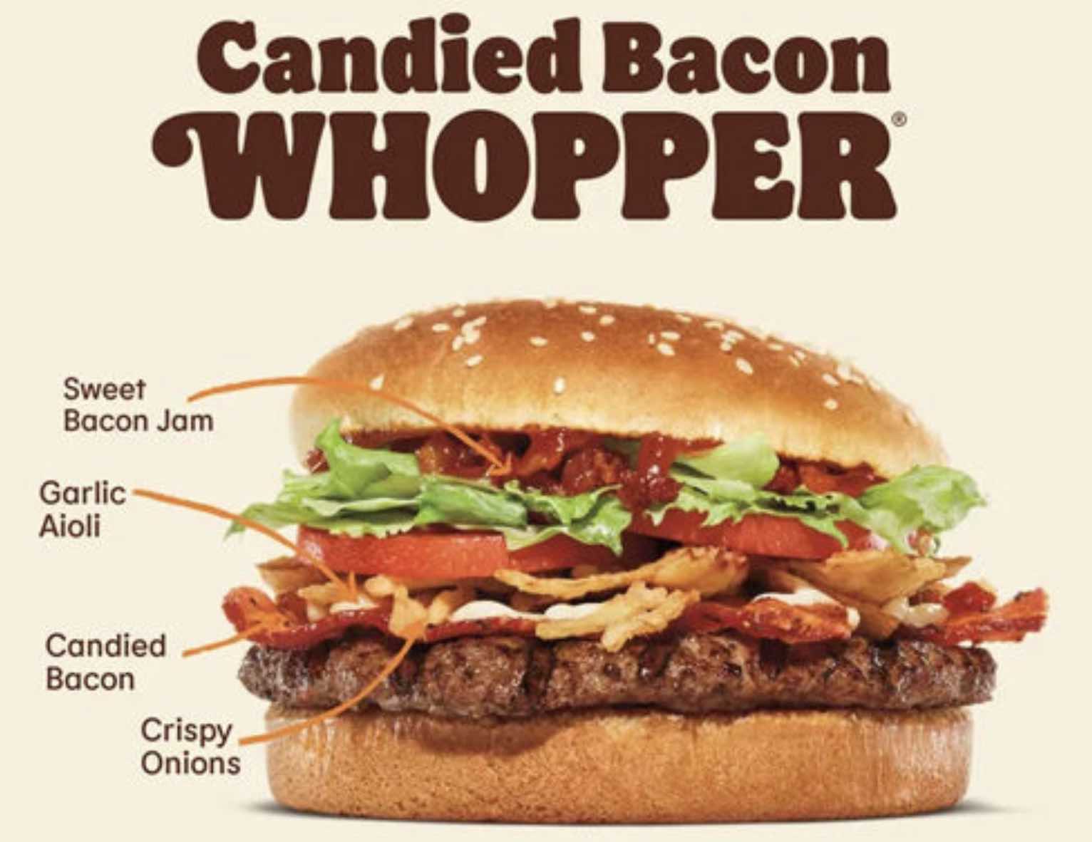 New Candied Bacon Whopper at Burger King – 4W Mag